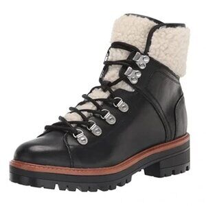 MIA Lace-Up Black Hiker Ankle Boots
